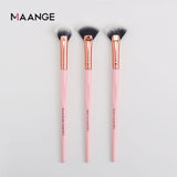 MAANGE Pincéis de Maquiagem Pro Pink Conjunto de Pincéis Pó Sombra Misturando Delineador Cílios Sobrancelha Maquiagem Beleza Pincéis Cosméticos