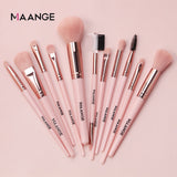 MAANGE Pincéis de Maquiagem Pro Pink Conjunto de Pincéis Pó Sombra Misturando Delineador Cílios Sobrancelha Maquiagem Beleza Pincéis Cosméticos