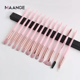 MAANGE Pincéis de Maquiagem Pro Pink Conjunto de Pincéis Pó Sombra Misturando Delineador Cílios Sobrancelha Maquiagem Beleza Pincéis Cosméticos