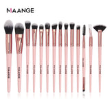 MAANGE Pincéis de Maquiagem Pro Pink Conjunto de Pincéis Pó Sombra Misturando Delineador Cílios Sobrancelha Maquiagem Beleza Pincéis Cosméticos