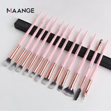 MAANGE Pincéis de Maquiagem Pro Pink Conjunto de Pincéis Pó Sombra Misturando Delineador Cílios Sobrancelha Maquiagem Beleza Pincéis Cosméticos