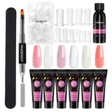 Kit de gel para unhas poli Cápsula de gel para unhas falsas Conjunto de esmaltes para unhas Conjunto de arte para unhas Conjunto de extensões de gel