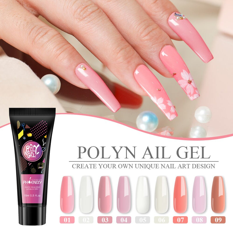 Kit de gel para unhas poli Cápsula de gel para unhas falsas Conjunto de esmaltes para unhas Conjunto de arte para unhas Conjunto de extensões de gel